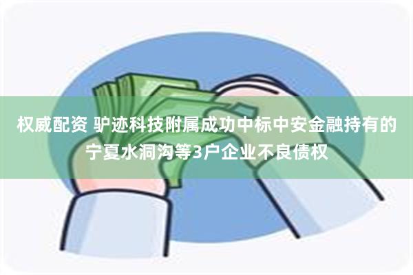 权威配资 驴迹科技附属成功中标中安金融持有的宁夏水洞沟等3户企业不良债权