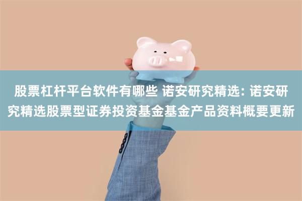 股票杠杆平台软件有哪些 诺安研究精选: 诺安研究精选股票型证券投资基金基金产品资料概要更新
